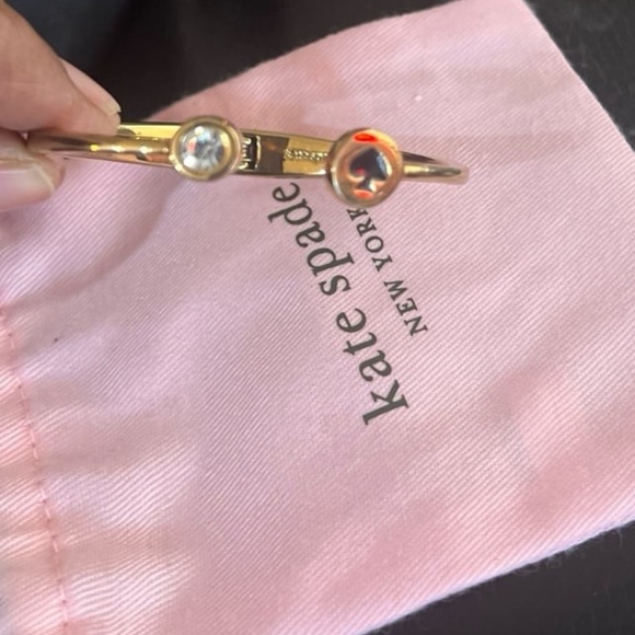 Spot The Spade Open Hinge Bangle katespade authentic #869 - Picture 11 of 12